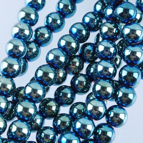 Non Magnetic Hematite Gem Stone Round 6mm Loose Beads Spacer For Making Jewelry 15.5 Inches Strand TL3096