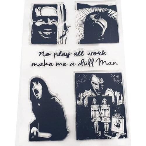 German Horror Game Clear Stamp Transparent Silicone Seal for DIY Scrapbookong Card Making Photo Album Decoration Craft Stamp