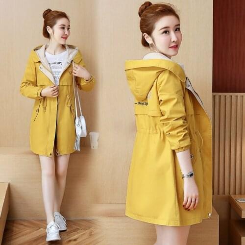 Haute couture Trench coat for women Genuine products womens coats 2019 Spring-autumn cotton Fashionable female clothing K4655