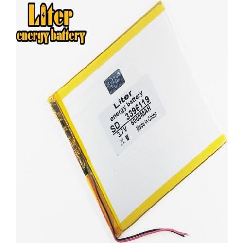 3.7v 6000mAh 3396119 polymer rechargeable battery For 3.7V 3396119 PLUG Lithium polymer battery