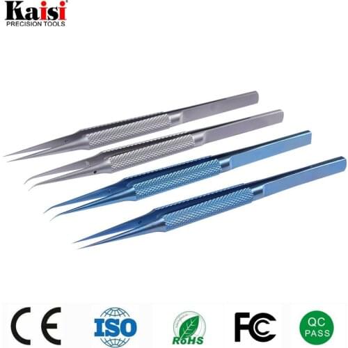 Titanium Alloy Tweezers Professional Repair Fingerprint Fly Line Phone Motherboard Precise Antimagnetic Electronics Tweezers