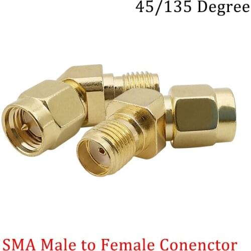 SMA Male to SMA Female 45 Degree 135 Degree Bevel Angle RF Adapter Connector for FPV Race RX5808 Fatshark Goggles