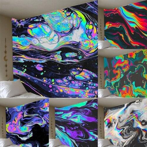 Psychedelic Tapestry Wall Hanging Natural Luxury Gouache Landscape Tapestry Trippy Tapestry Art Home Wall Decor 95*73cm Gobelin