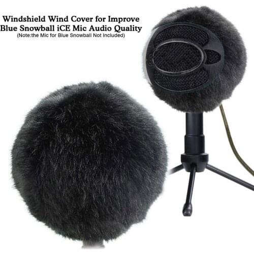 Furry Windscreen Muff Microphone Windshield Wind Cover Customized Pop Filter for Blue Snowball iCE Mic