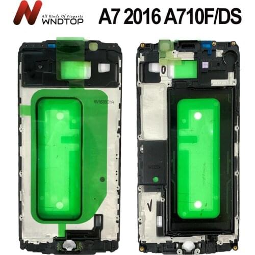 LCD Display Frame For Samsung A7 2016 A710F/DS Front Frame Housing Bezel Chassis Replacement Parts For Samsung A710F Front Frame