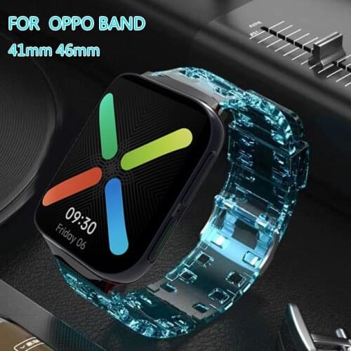 For Oppo Strap Transparent Silicone 41MM 46MM For For Oppo Sport Band Bracelet Smart Watchband Wristband Accessories