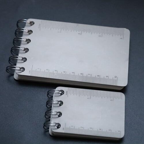 Outdoor Notebook Waterproof Notepad Titanium Alloy EDC Tool Portable Notebook