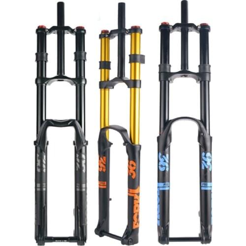 MTB Downhill Suspension Fork Double Shoulder Rebound Adjustment Mountain Bike Air Fork 26/27.5/29er Inch DH AM Bicycle Fat Fork