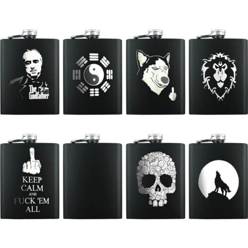 Wine Bottle Stainless Steel Material Camping Flasks Whiskey Flasks with for Outdoor Camping Hiking Climbing Exploration 8 Styles