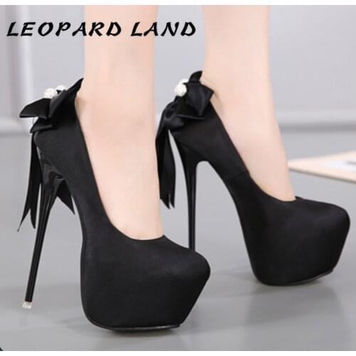 LEOPARD LAND 2021 Women Pumps America New Sexy Satin Surface Large Bow Accent Stiletto Shoes Ladies Shoes and Sandals CWF