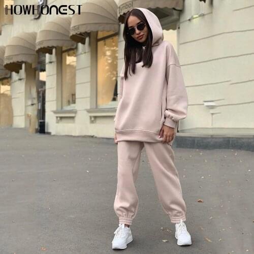 2021 Za Womens Hoodies Two Piece Set Long Sleeve Solid Casual Pocket Pullover Suit Spring Elastic Sports Pants Female Tracksuit