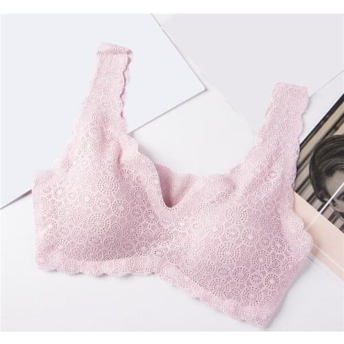 Women Fashion New Seamless Solid Color Underwear Feminine Lace Beautiful Back Underwear Girl Comfortable Vest For Ladies
