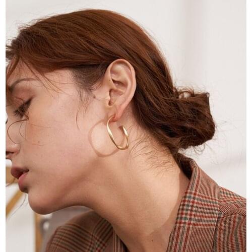 1pair Fashion Bohemian punk Earrings Jewelry Cute Geometric wave shape Stud Earrings Best Gift for Women Girl E030