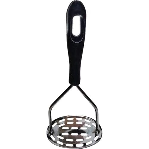 1PCS Stainless Steel Masher Potato Vegetable Masher Crush Kitchen Tool with Black Handle -15