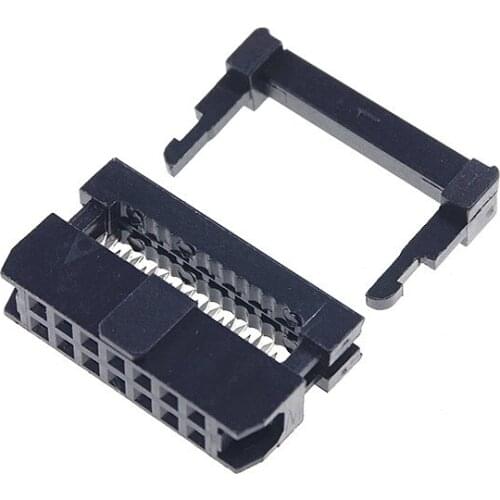 10 Pcs 0.079" 2.00mm 14 Pin dual Row IDC Connector 2x7 P 14 position Rectangular Female Socket Receptacle Ribbon Cable