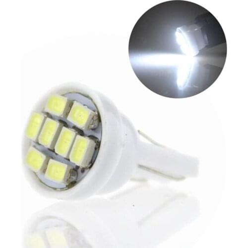 20Pcs White 12V T10 W5W 194 192 168 2825 Wedge 8SMD 1206 LED Car Replacement Bulbs Car Interior Reading Map Dome Light