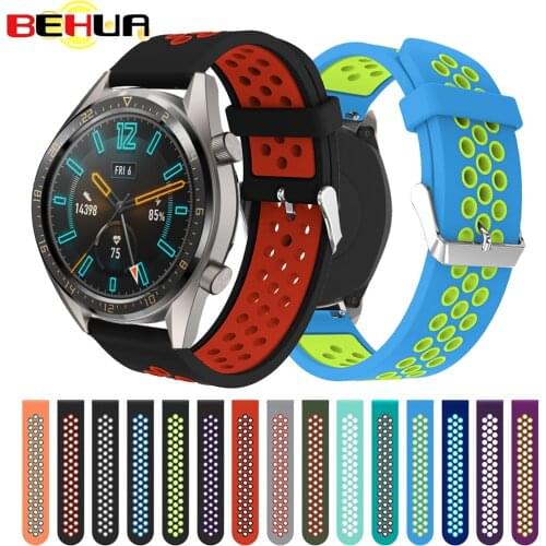 Breathable Silicone Sports Band For HUAWEI WATCH GT 22MM Strap Band Bracelet Belt Replacement Watch Band For Samsung Gear S3