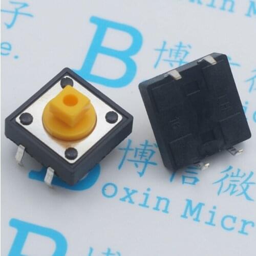 50pcs/Key switch 12*12*7.3MM No positioning Tact Switch 4 Pin 12X12X7.3