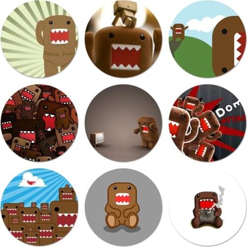 58mm Simple Domo Kun Icons Pins Badge Decoration Brooches Metal Badges For Backpack Decoration