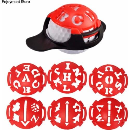 6PCS/Set Hollow Alphabet Golf Ball Line Liner Marker Pen Drawing Alignment Marks Tool Equipment Accessories