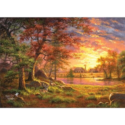 Diy Diamond painting Woods deer full Drill Diamond embroidery animal rhinestone 5D diamond mosaic needlework home decor AA1745