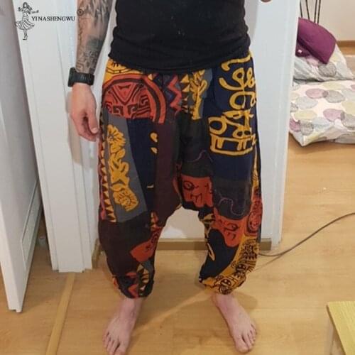 Baggy Cotton Linen Harem Pants Men Hip-hop Women Plus Size Wide Leg Trouser Casual Lower Leg Long Pants Colour Pantalones Hombre