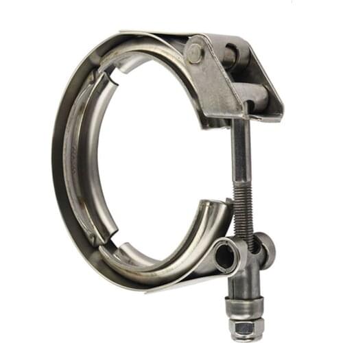 Universal Stainless steel exhaust downpipe Quick opening v band clamp v-band clamps Quick release V clamp clip exhause clamp