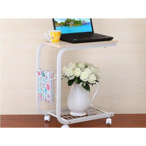 50*30CM Wood Laptop Table Lazy Bedside Table Leisure Coffee Table Notebook Computer Desk