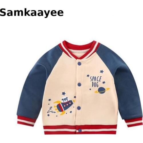18m-7y Children Jackets Kids Coats Autumn Winter Boys Girls Outerwear Baby Hooded Cartoon Print Clothing Patchwork Clothes y25