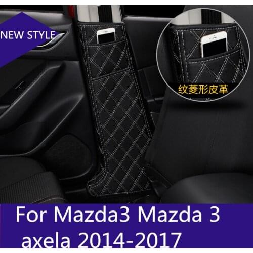 For Mazda3 Mazda 3 axela 2014-2017 leather internal B pillar protection Non-slip decoration mat Car accessories