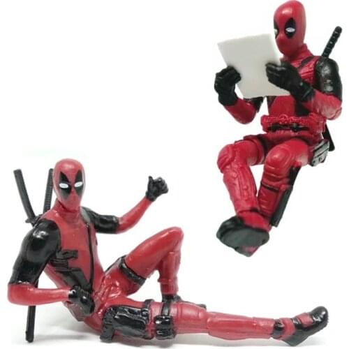 Disney Marvel X-Men Deadpool 2 Action Figure Sitting Posture Model Anime Mini Doll Decoration PVC Collection Toys Model