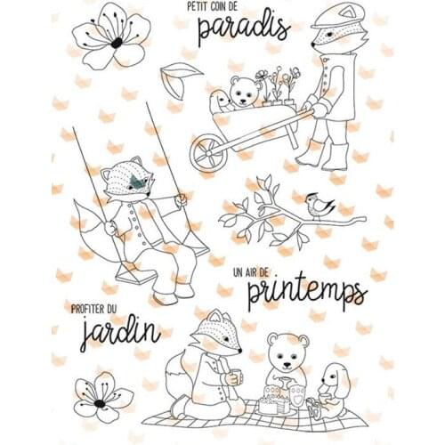 French transparent Clear Silicone Stamp/Seal for DIY scrapbooking/photo album Decorative clear stamp sheets B0879