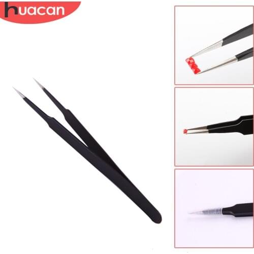 Huacan DIY 5D Diamond Painting Accessories Excellent Quality Tweezers Straight Stainless Steel Industrial Anti-static Tools