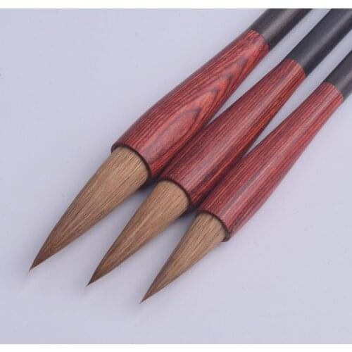 Mahogany, Rosewood, Wolf and Jian, traditional Chinese painting, peony, freehand brushwork, Four Treasures, writing brush set
