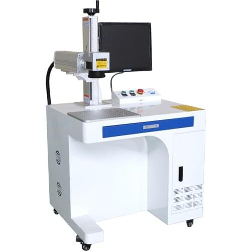 2021 Hot Sell Fiber Laser Marking Machine with Rotary 30W Raycus Metal Engraving Machine for Small Business