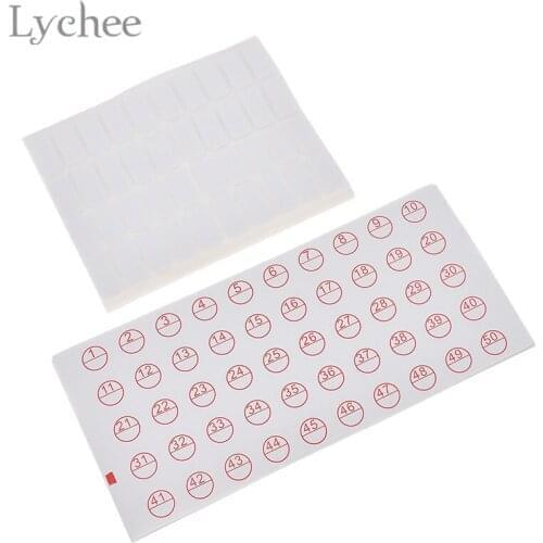 Lychee Life 20pcs Diamond Storage Box Label Stickers Number Blank Label Sticker DIY Handmade Adhesive Sticker