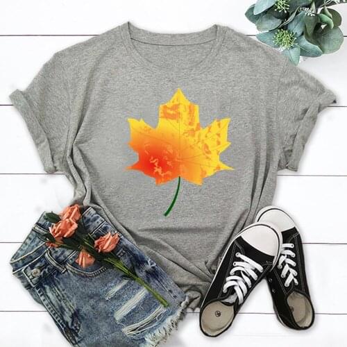 Maple Leaf Fashion Summer Tops T Shirt Women Tshirt New Tshirt Graphic Tee Women T-shirt Female Tee Shirt TX8364