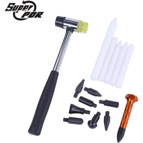 Super Pdr Paintless Dent Repair Hail Removal Tools Kit Tap Down Pen With 9 Heads Pdr Tools Set Wholesale Price Pdr Tools Kit