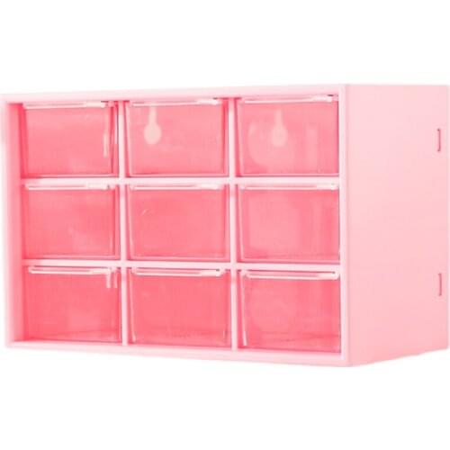 9 Grids Desktop Storage Box Jewelry Drawer Pearl Beads Storage Boxes Plastic Cosmetic Earrings Makeup Container Organizer