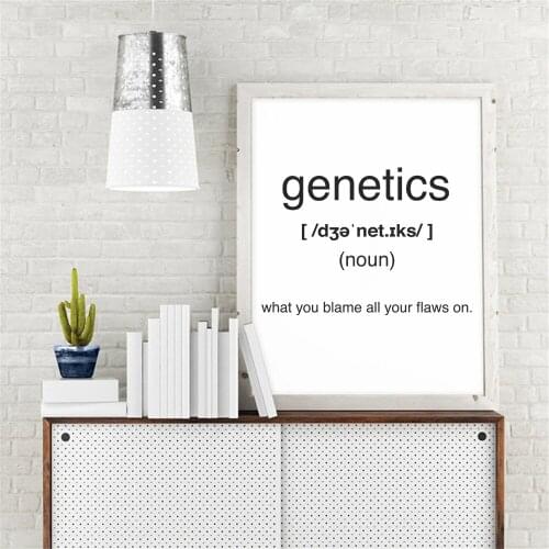 Genetcis Definition Poster Canvas Painting Inspiration Print Wall Art Picture for Living Room Interior Home Decor Motivation