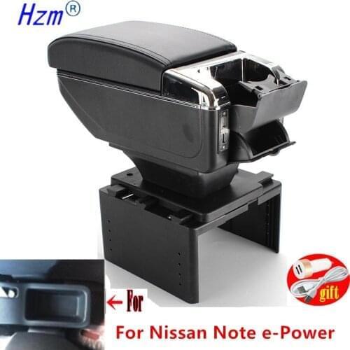 For Nissan Note e-Power Armrest Box car Center Console Storage armrest Box modification accessories with USB interface