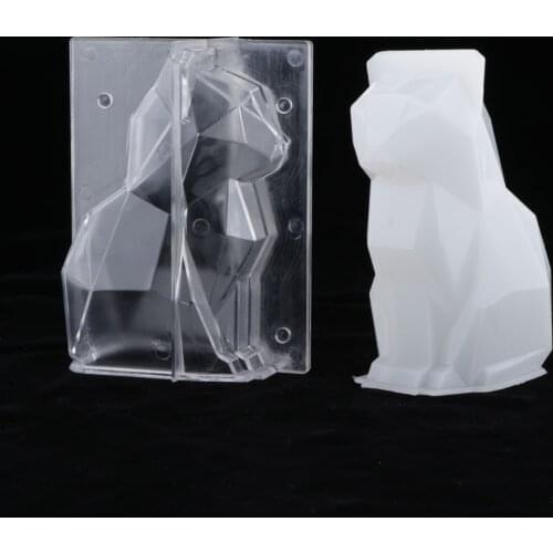 Transparent Cat Plastic Candles Mold Soap Moulds Candles Making Supplies Tool