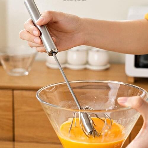 Stainless Steel Semi-automatic Mixer Manual Whisk Hand Blender Cream Egg Beater Self Turning Egg Stirring Kitchenware Tools