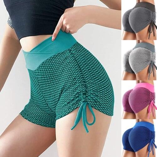 KIWI RATA Women Yoga Shorts Sport Gym Scrunch Ruched Running Workout Leggings Biker Shorts Fitness Active Butt Lifting Shorts