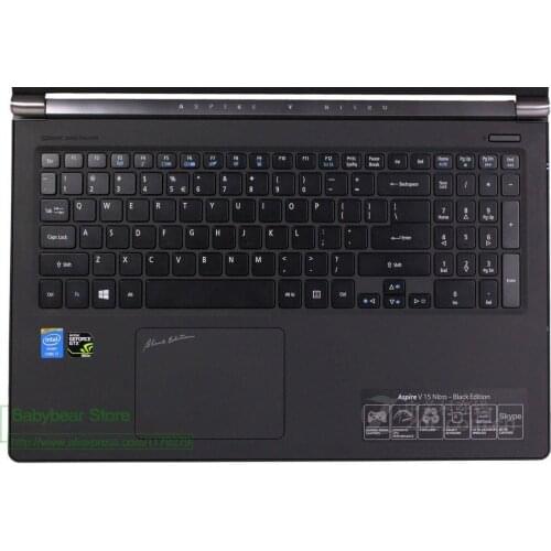 Silicone laptop keyboard cover for Acer Aspire V15 Nitro Black BE VN7-571G 572G 573G