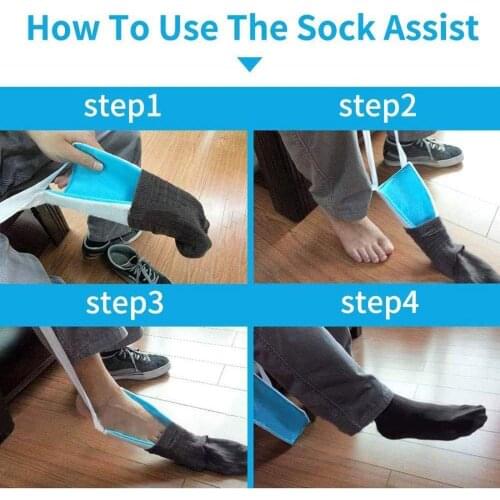 Slider Sock Helper Aide Tool for Putting on Socks Flexible Sock Aid Kit Men Women Elderly Sock Assist Device Sock Puller