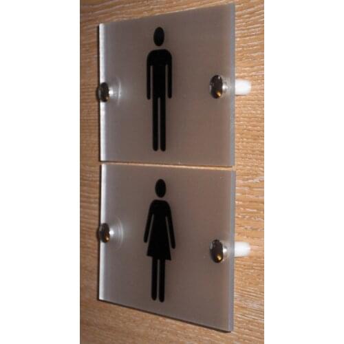 DIY House Number CONTEMPORARY TOILET SIGN/PLAQUE - QUALITY FROSTED ACRYLIC