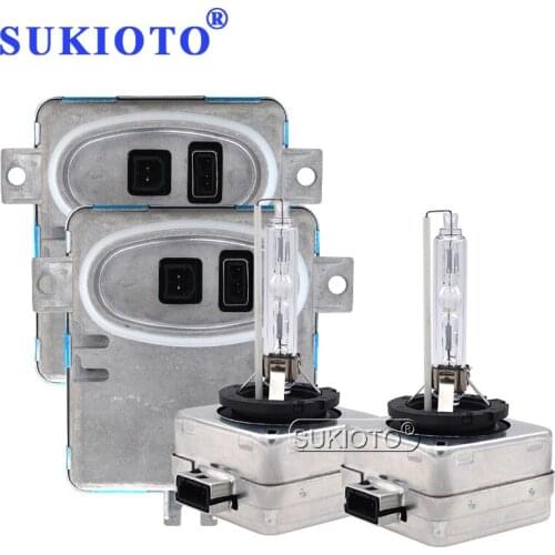 SUKIOTO 55W D1S Xenon HID Headlight Kit OEM D1 D3 Ballast 63126948180 W3T13271 Xenon D3S 6000K 4300K 5000K 8000K Car Light Bulb