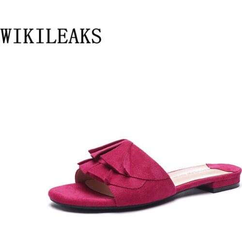 Flat Slippers Woman Slippers Summer Sandals Designer Slides Yellow Shoes Brand Slippers Korean Style Women Zapatos Mujer 2020