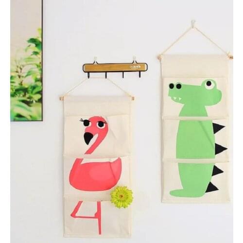 Three layer hanging Storage bag wall to receive hanging bag after hanging door fabric bag